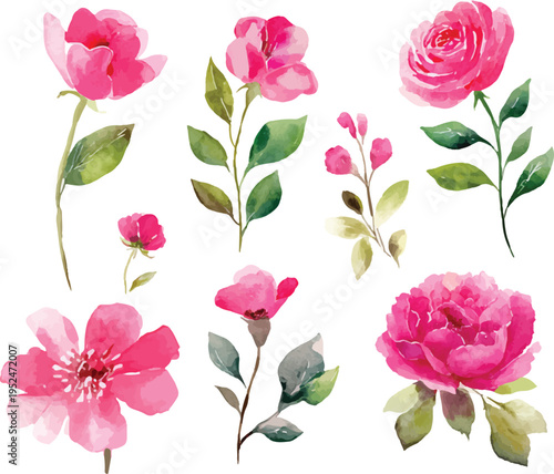 seamless pattern with pink roses