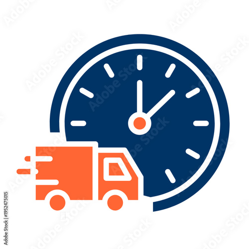Estimated delivery time icon with clean design, perfect for shipping, logistics, and e-commerce tracking visuals