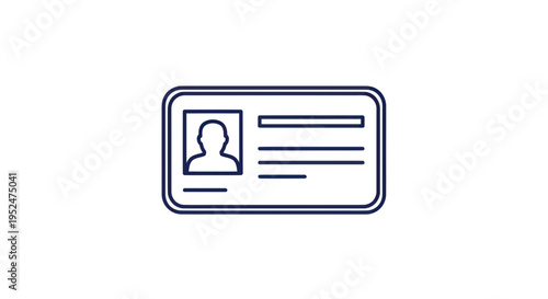 Identity Card Icon Vector Illustration