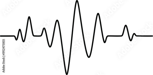 Ecg heartbeat pattern illustration for medical and health concepts