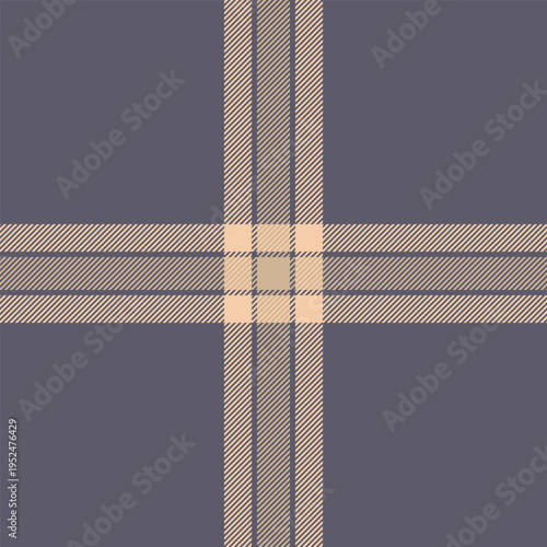 Slim texture textile vector, blanket plaid pattern background. Celtic tartan seamless check fabric in pastel and orange colors.