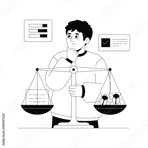 QA Balance Vector illustration. EPS 10