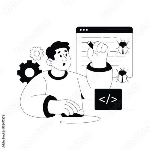 Software Testing Vector illustration. EPS 10
