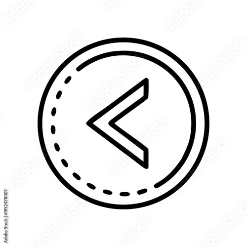 White left arrow in a black circle