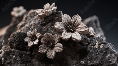 Beautiful Flowers Crafted in Stone With Exquisite Detail