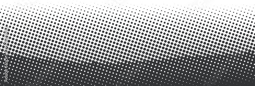 Gradient of Black Dots from Dense to Sparse on a White to Dark Gray Background pattern halftone