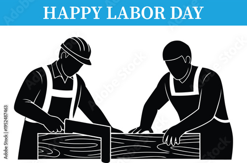 Labor day celebration with hardworking individuals