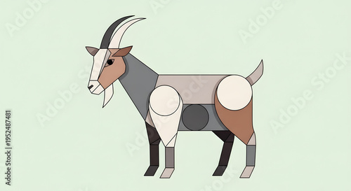 vector illustration of a goat