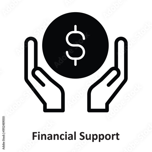  Financial Support Vector icon which can easily modify or edit