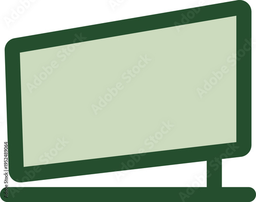 Simple freestanding signboard with blank panel illustration