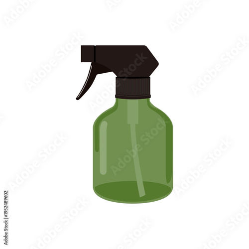 緑色のボトルと黒いノズルの霧吹き