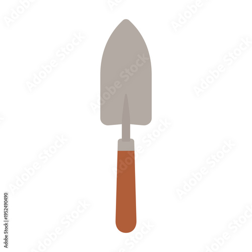 ガーデニングや園芸で使う木製ハンドルのスコップ