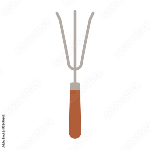 木製ハンドルのガーデンフォーク