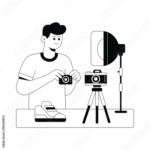 Product Shoot Vector illustration. EPS 10