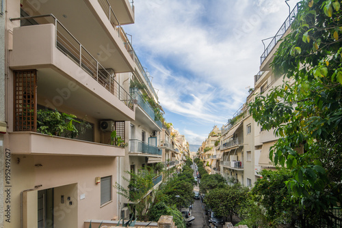 Wallpaper Mural façades of Athens captured on November 17, 2025. Torontodigital.ca