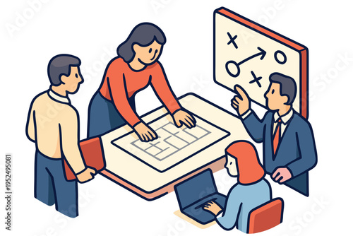 Office Staff Discussion Concept