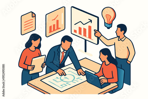 Office Staff Discussion Concept