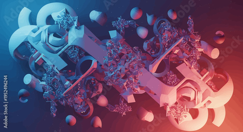 Cryptocurrency symbols in neon.