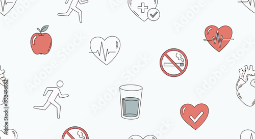 Healthy Lifestyle Icons and Symbols.