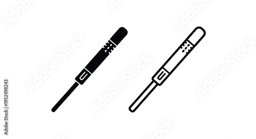 Two pregnancy tests one positive depicted as a stark silhouette