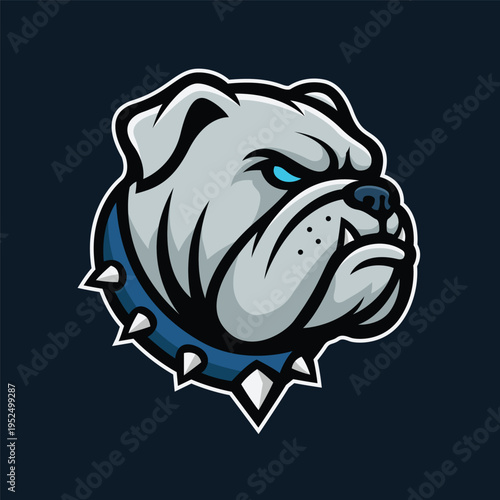 bulldog mascot logo illustration vector design template simple and modern style