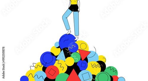 Empowered Female Leader Achieving Peak Performance by Navigating Complex Organizational Challenges and Data Structures