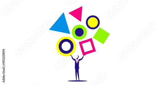 Agile Business Leader Balancing Complex Project Deliverables and Strategic Organizational Priorities in a Modern Corporate Illustration