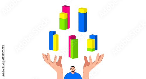 Strategic data analyst balancing complex performance KPIs and business metrics for scalable growth and digital transformation