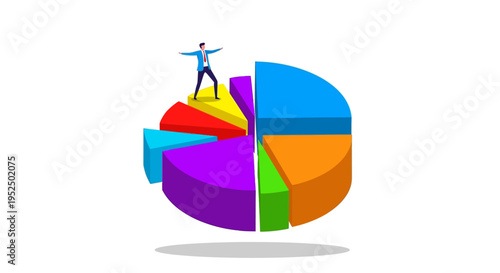 Confident B2B Executive Mastering Market Share Data and Complex Analytics for Strategic Growth