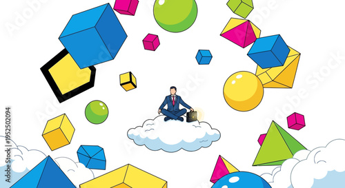 Visionary executive mastering data complexity and cloud-based digital transformation strategies for enterprise scalability