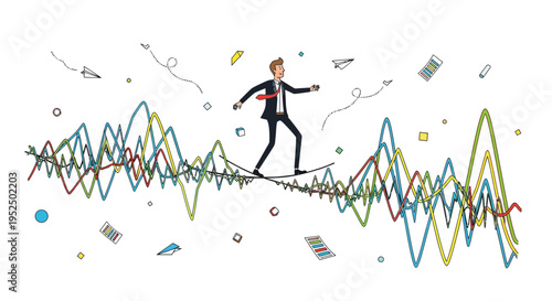 Strategic Financial Risk Management: Professional Executive Navigating Market Volatility and Economic Uncertainty
