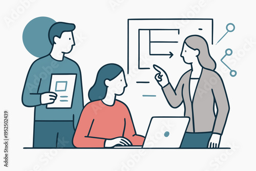 Successful Corporate Meeting Scene