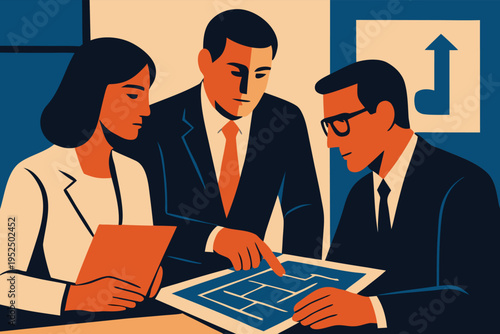 Successful Corporate Meeting Scene