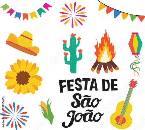 festa de sao joao free vector illustration