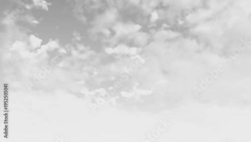 Textured Monochrome Sky with Cloud Detail. Artistic Black and White Cloud Background. Stormy Cloudscape in Grayscale
