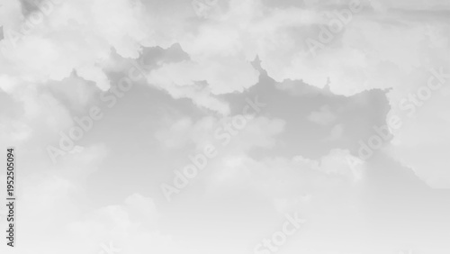 Dramatic Black and White Cloud Formation. Grayscale Dramatic Cloudscape Background