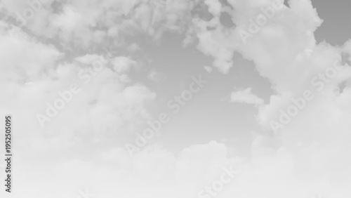 Grayscale Dramatic Cloudscape Background. Dramatic Black and White Cloud Formation. Stormy Cloudscape in Grayscale