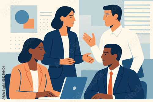 Modern Corporate Meeting Environment
Office Teamwork and Collaboration