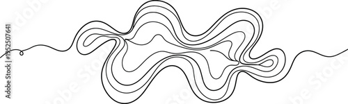 Abstract Line Art Sperm Cell Illustration