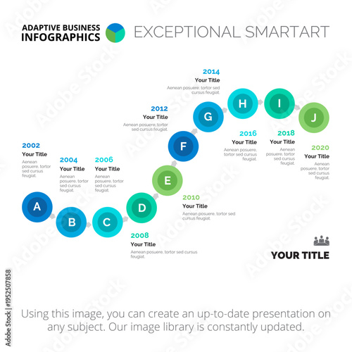 Ten Steps Timeline Slide Template