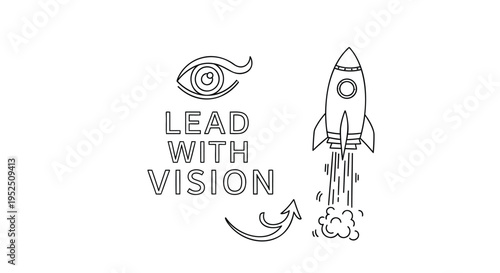 Set of 1 leadership motivational quote icon vector