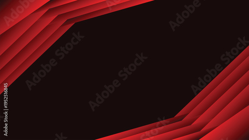 Abstract geometric background with layered red diagonal and dark gradient workspace