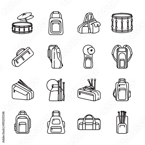 Collection of Bags and Cases for Musical Instruments and Equipment