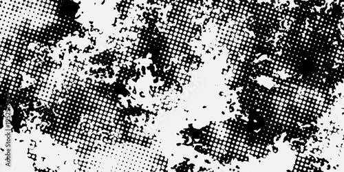 Abstract distressed graphic texture with a classic comic book halftone screen effect, ideal for retro-style illustrations and urban designs.