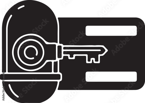 Modern Technology, Smart Devices, Security Systems, Communication Signals and Everyday Object Icons in Minimalist Black and White Vector Collection