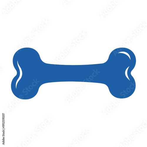 Vibrant blue rubber chew toy designed for playful pets floating against a clean white backdrop to highlight its glossy texture and inviting shape