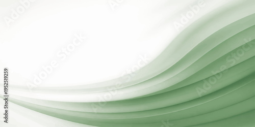 An artistic abstract green wave background features wavy blue lines and light curves in a motion pattern style for a business web template illustration