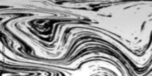 Black and White Halftone Marble Texture Abstract Background. vector illustration