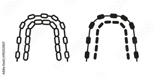 Lingual braces icon. modern vector symbols set