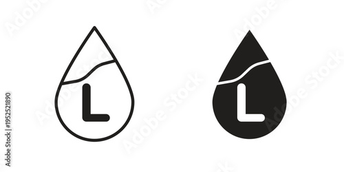 Liter icon. modern vector symbols set